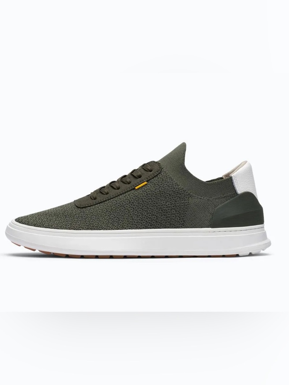 Casca Avro Men's Knit Low-Top Sneaker - Olive Green 10.5